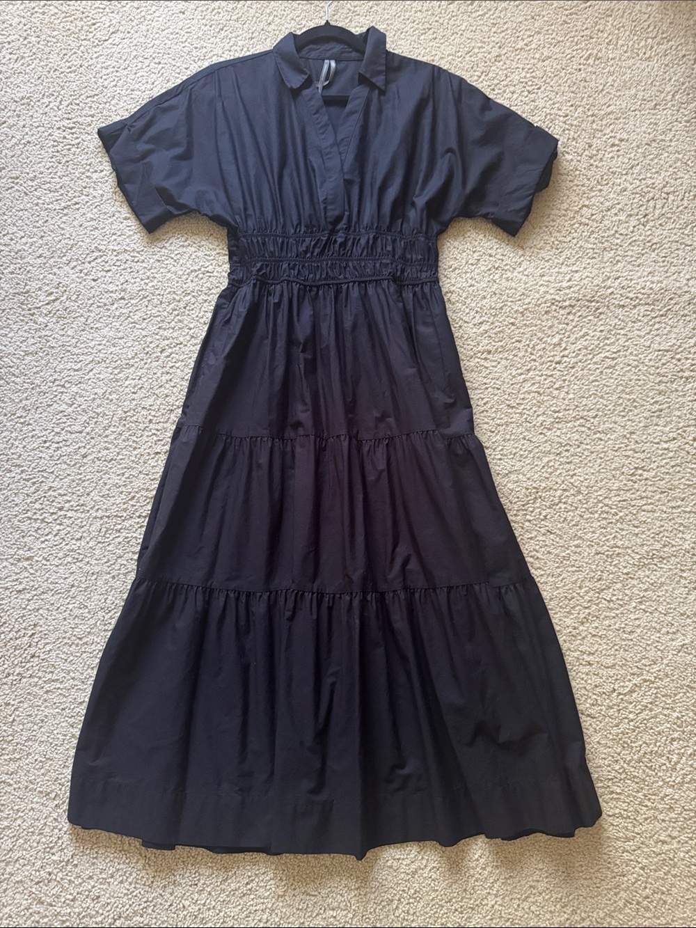 Anthropologie Somerset Shirt Dress Maxi Dress in Black